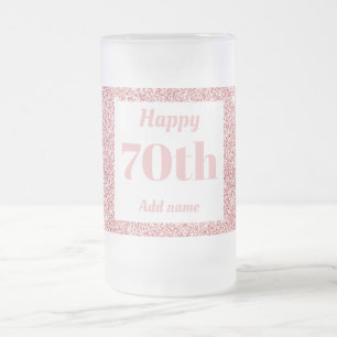 Cerveja Vidro Jateado 70 de presente de caneca de aniversário personaliz