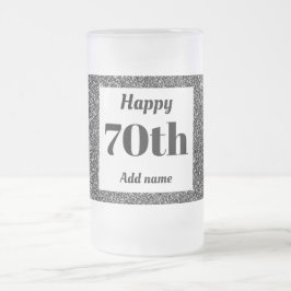 Cerveja Vidro Jateado 70 de presente de caneca de aniversário personaliz