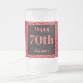 Cerveja Vidro Jateado 70 de presente de caneca de aniversário personaliz