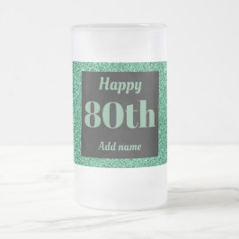 Cerveja Vidro Jateado 80 de presente de caneca de aniversário personaliz