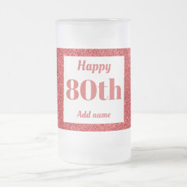 Cerveja Vidro Jateado 80 de presente de caneca de aniversário personaliz