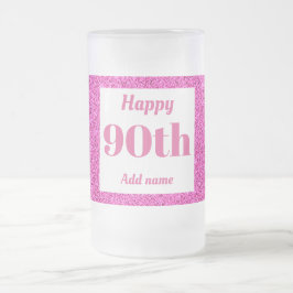 Cerveja Vidro Jateado 90 de presente de caneca de aniversário personaliz