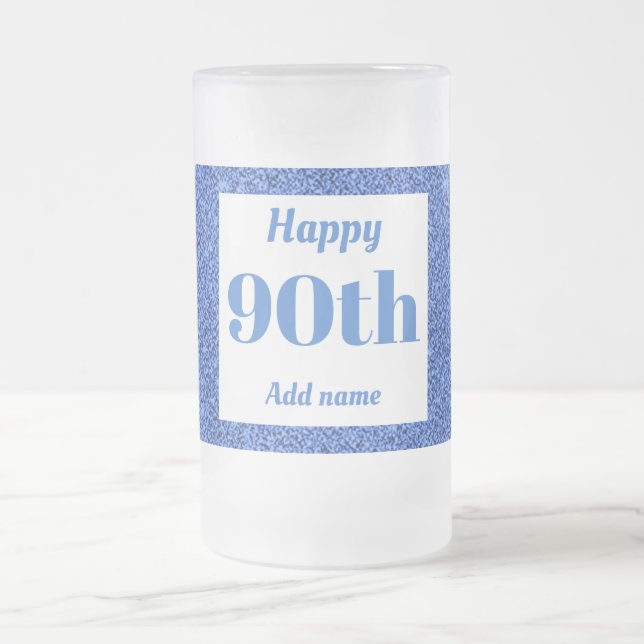 Cerveja Vidro Jateado 90 de presente de caneca de aniversário personaliz (Centro)