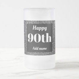 Cerveja Vidro Jateado 90 de presente de caneca de aniversário personaliz
