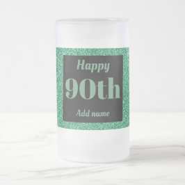 Cerveja Vidro Jateado 90 de presente de caneca de aniversário personaliz