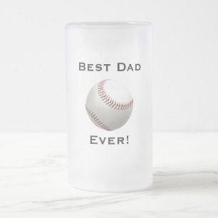 Cerveja Vidro Jateado A melhor caneca de fosco de beisebol do Pai