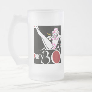 Cerveja Vidro Jateado Aniversário de 30 anos - 30 sujos - caneca