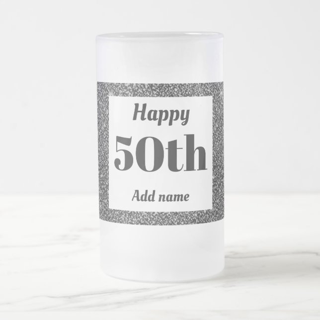 Cerveja Vidro Jateado Bonito presente de caneca de aniversário personali (Centro)