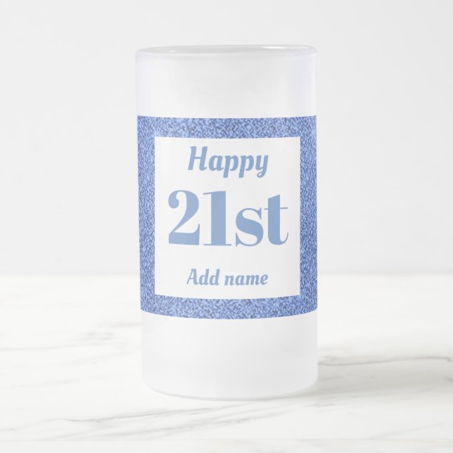 Cerveja Vidro Jateado Bonito presente personalizado de caneca de anivers (Centro)