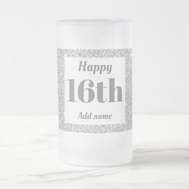 Cerveja Vidro Jateado Bonito presente personalizado de caneca de anivers (Centro)