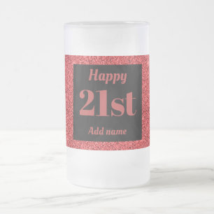 Cerveja Vidro Jateado Bonito presente personalizado de caneca de anivers