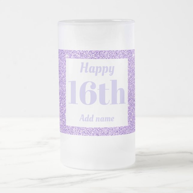 Cerveja Vidro Jateado Bonito presente personalizado de caneca de anivers (Centro)