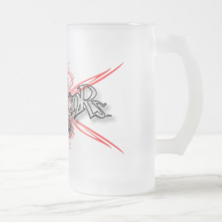 Cerveja Vidro Jateado - caneca 001 do fosco de x - crânios tribais