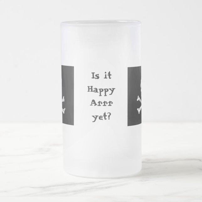 Cerveja Vidro Jateado Caneca alta feliz de Arrr do pirata (Centro)
