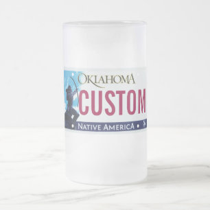 Cerveja Vidro Jateado Caneca da matrícula de Oklahoma