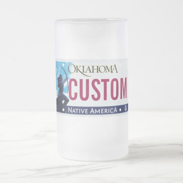 Cerveja Vidro Jateado Caneca da matrícula de Oklahoma (Centro)