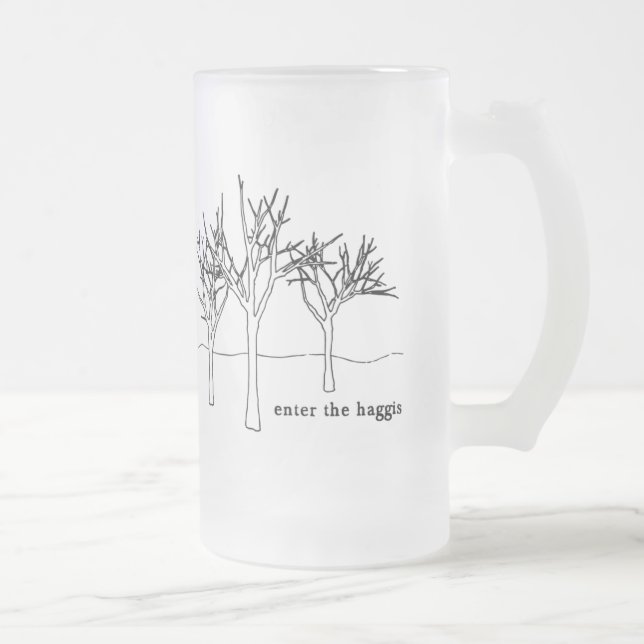 Cerveja Vidro Jateado CANECA das ÁRVORES (vidro de fosco) (Direita)