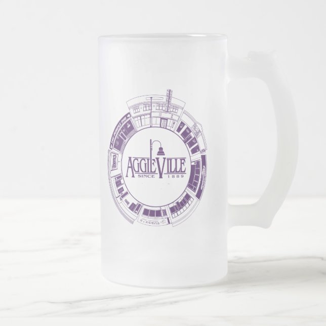 Cerveja Vidro Jateado Caneca de Aggieville (Direita)