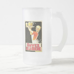 Cerveja Vidro Jateado Caneca de Buvez de la Biere