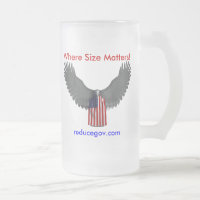 caneca de café de Reducegov.com onde o tamanho