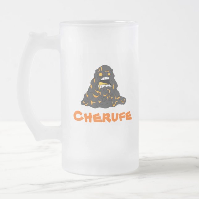 Cerveja Vidro Jateado Caneca de Cherufe (Esquerda)