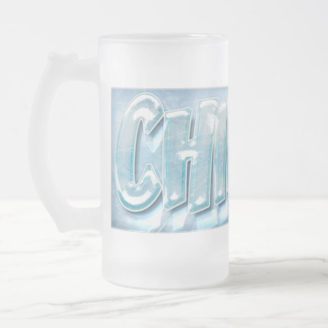 Cerveja Vidro Jateado Caneca de Chillin (Esquerda)