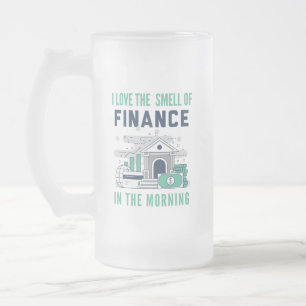 Cerveja Vidro Jateado Caneca de Finanças Divertida Negócios Escritório C