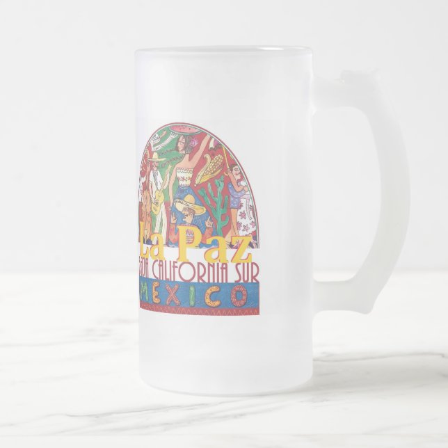 Cerveja Vidro Jateado Caneca de LA PAZ México (Direita)