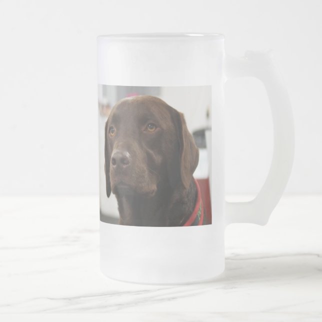 CERVEJA VIDRO JATEADO CANECA DE LABRADOR DO CHOCOLATE (Direita)
