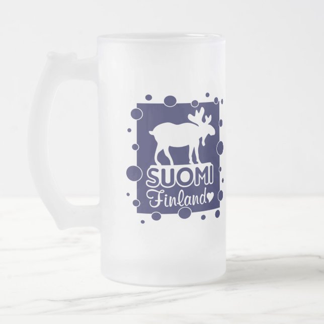 Cerveja Vidro Jateado Caneca de Moose da Finlândia (Esquerda)