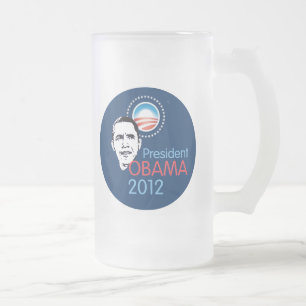 Cerveja Vidro Jateado Caneca de Obama 2012
