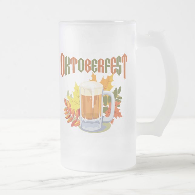 Cerveja Vidro Jateado Caneca de Oktoberfest (Direita)