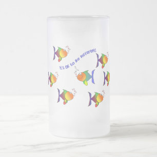 Cerveja Vidro Jateado Caneca de peixe diferente - escolha estilo e cor