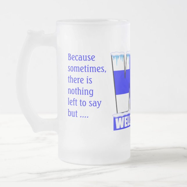Cerveja Vidro Jateado Caneca de WTF (Esquerda)
