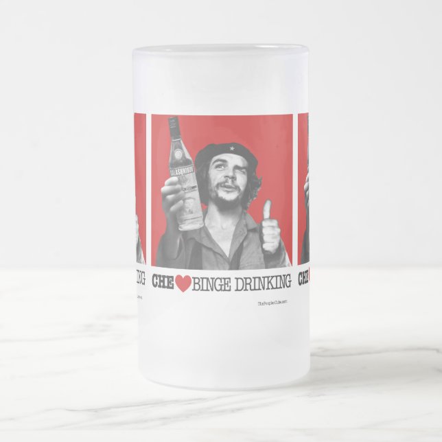 Cerveja Vidro Jateado Caneca do bebendo do frenesi de Che Guevara (Centro)