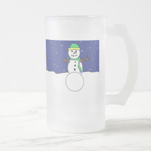 Cerveja Vidro Jateado Caneca do boneco de neve