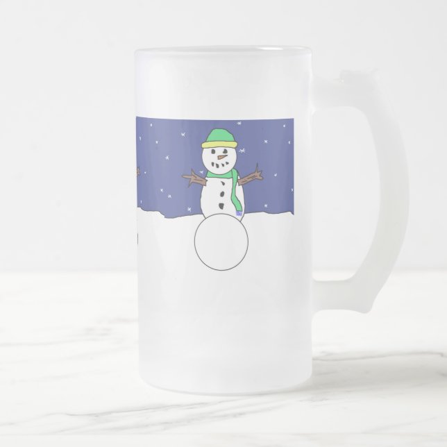 Cerveja Vidro Jateado Caneca do boneco de neve (Direita)
