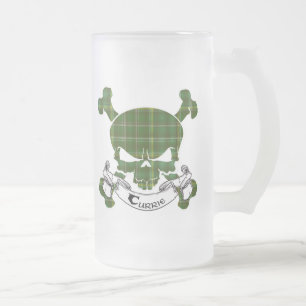 Cerveja Vidro Jateado Caneca do crânio do Tartan de Currie