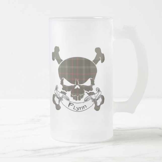 Cerveja Vidro Jateado Caneca do crânio do Tartan de Flynn (Direita)