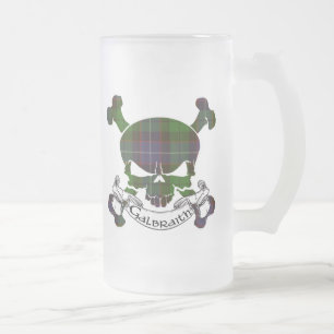 Cerveja Vidro Jateado Caneca do crânio do Tartan de Galbraith