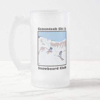 Cerveja Vidro Jateado Caneca do esqui de Genentech e do clube do