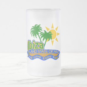 Cerveja Vidro Jateado Caneca do estado de ânimo de Ibiza - escolha o