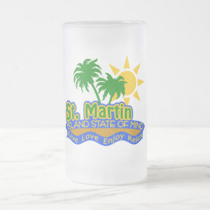 Cerveja Vidro Jateado Caneca do estado de ânimo de St Martin - escolha 