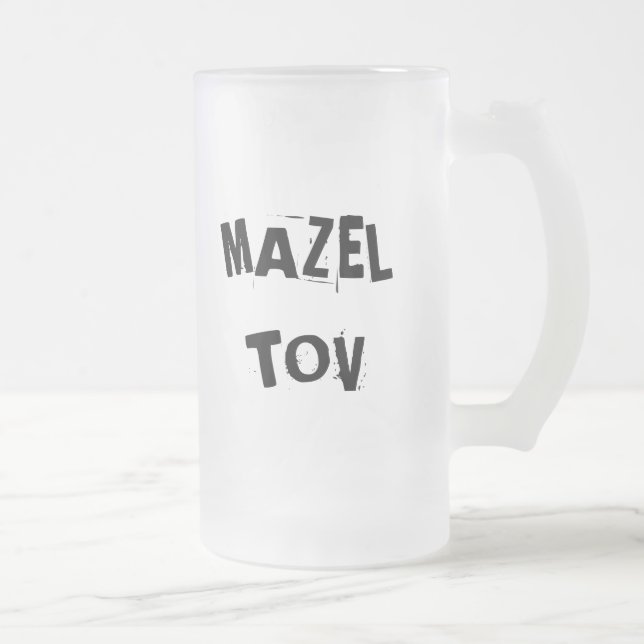 Cerveja Vidro Jateado Caneca do fosco de Mazel Tov (Direita)