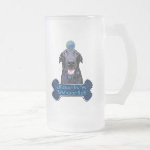 Cerveja Vidro Jateado Caneca do fosco do mundo de Jack