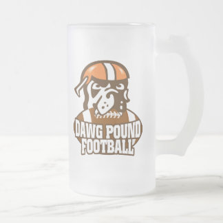 Cerveja Vidro Jateado Caneca do futebol da libra de Dawg