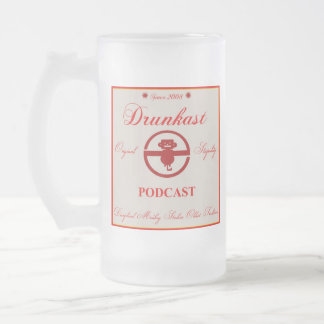 Cerveja Vidro Jateado Caneca do Podcast de Drunkast
