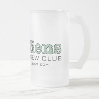 Cerveja Vidro Jateado Caneca gelado de ALEiens - 16oz