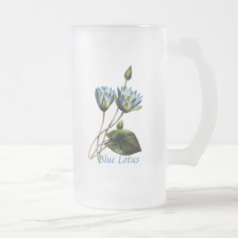 Cerveja Vidro Jateado Caneca personalizada azul de Lotus