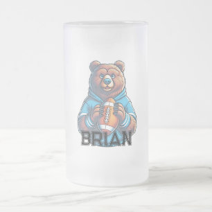 Cerveja Vidro Jateado Caneca Personalizada de Futebol
